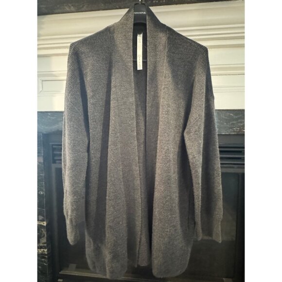 Lululemon Merino Wool-Blend Ribbed Long Wrap Sweater gray warm quality trendy - Picture 1 of 5
